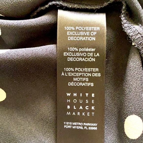 White House Black Market Polka Dot wrap dress with inner slip. Tie closure. - Picture 6 of 13